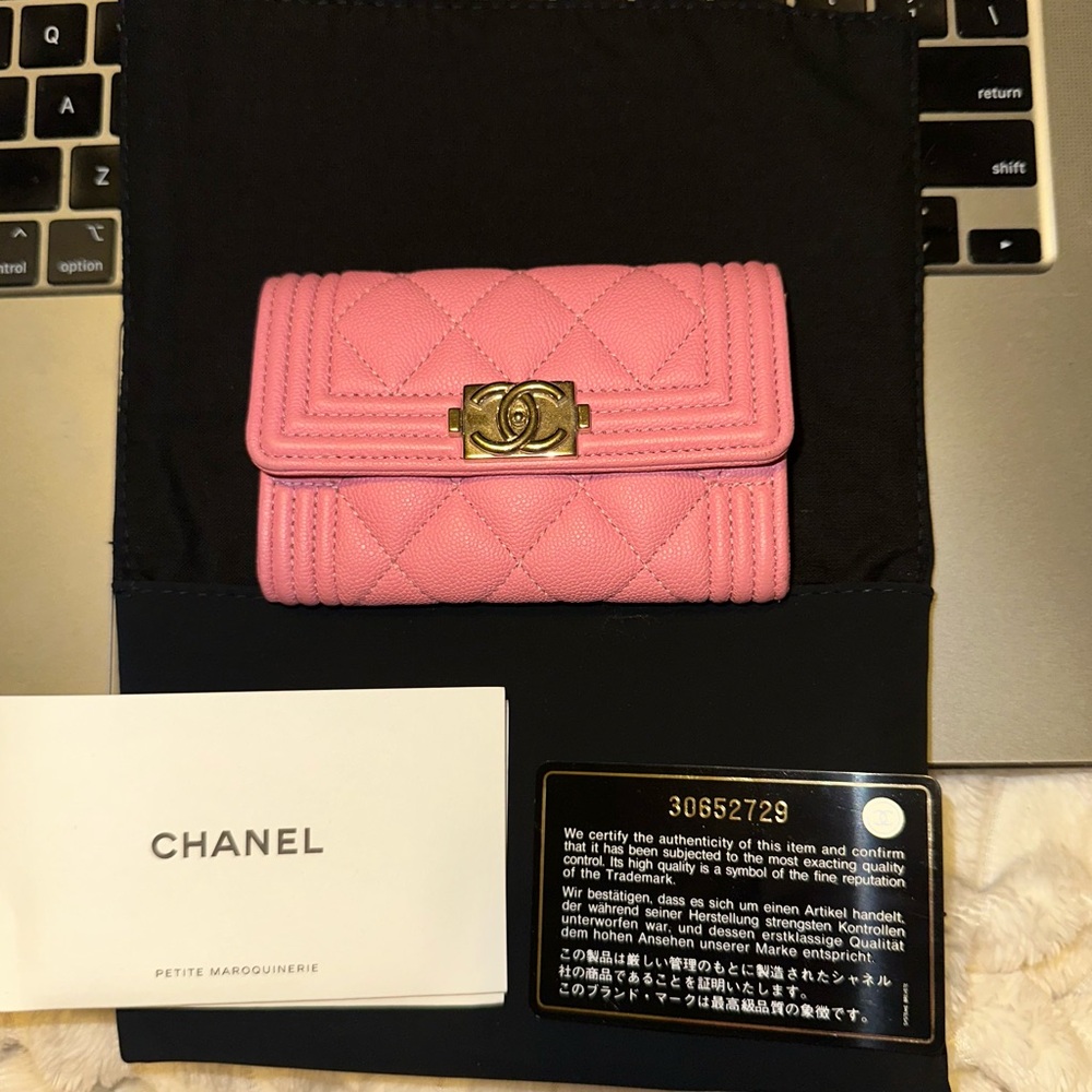 🛑SOLD 🛑Authentic Chanel leboy Card Holder-Wallet